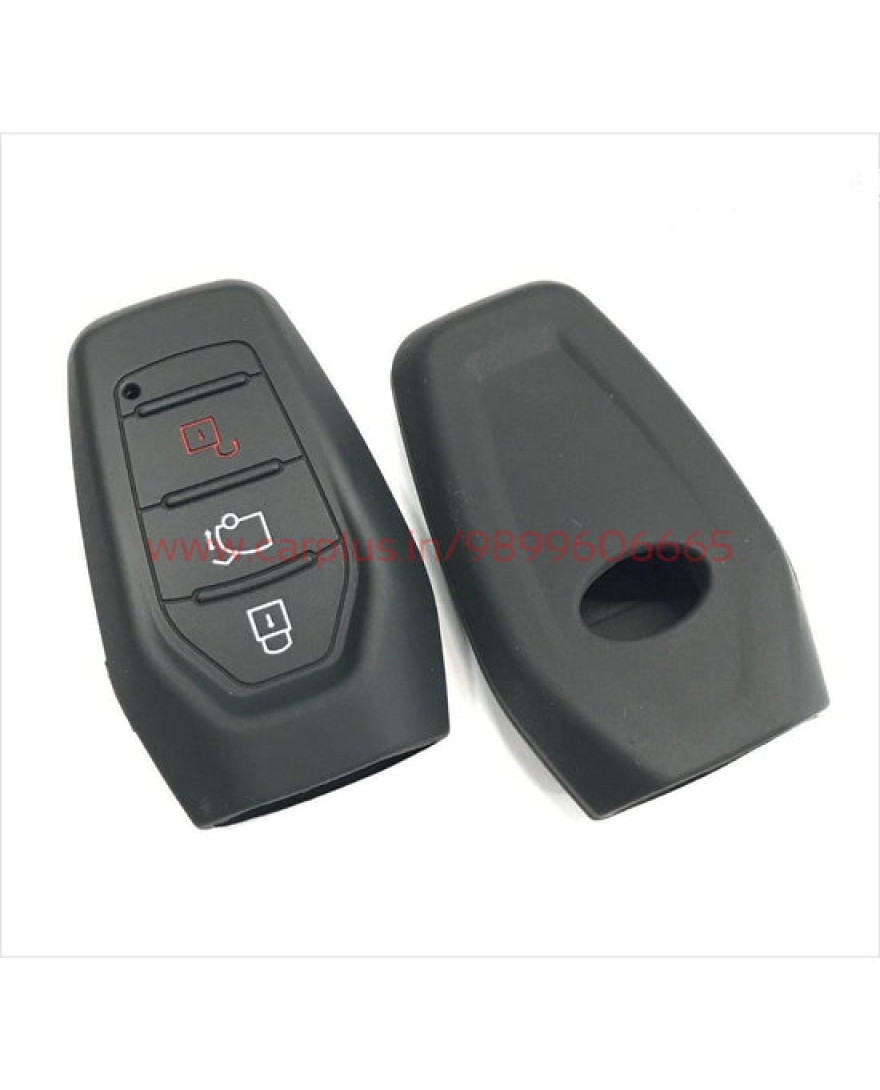 Keycare Silicon Car Key Cover KC48 Fit for Mahindra Xuv 500 | Black